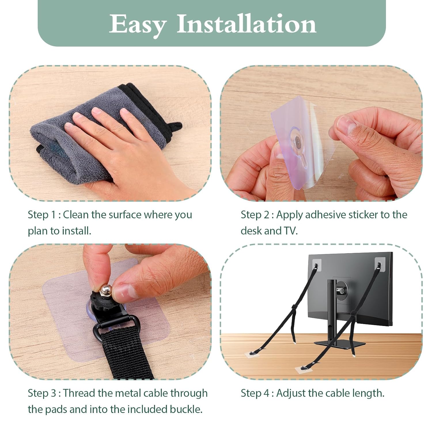 Adjustable TV Safety Straps, N - đánh giá và giá Earthquake Anchor Strap