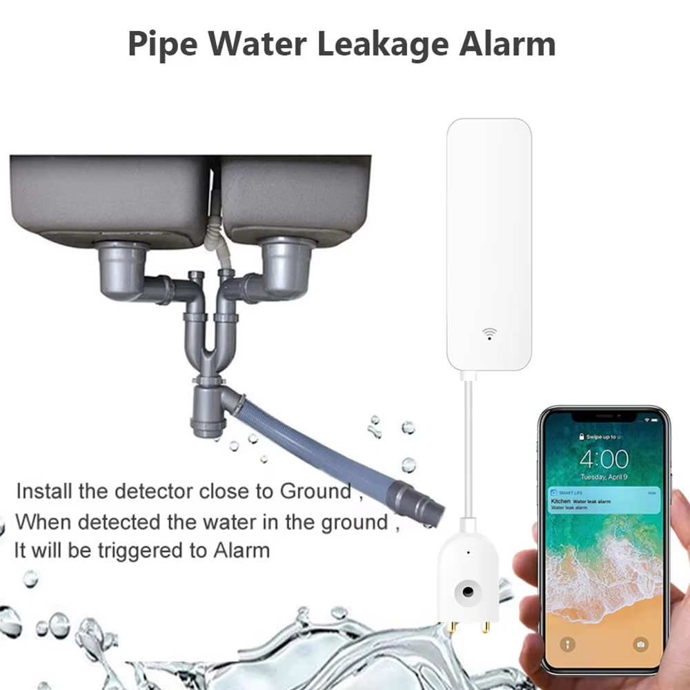 ZigBee WiFi Water Leak Sensor  - đánh giá và giá Water Alarm Sensor
